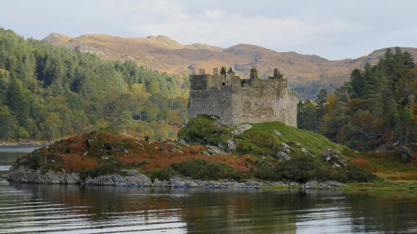 scottish castle on a loch