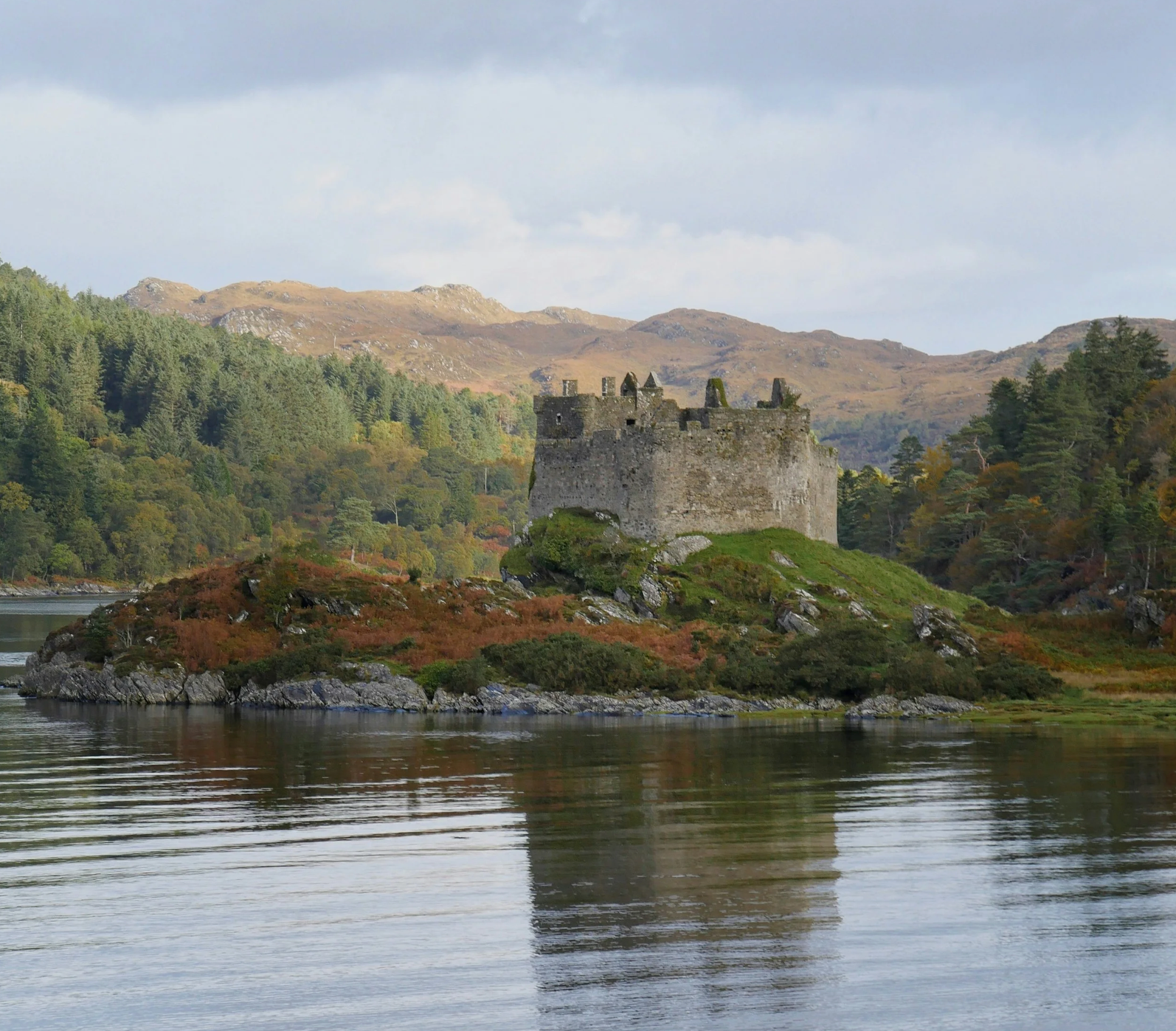 scottish castle on a loch
